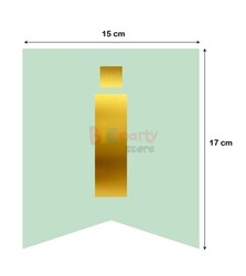 Kağıt Banner İyi Ki Doğdun Makaron Zemin Altın Varaklı - 3