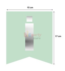 Kağıt Banner İyi Ki Doğdun Makaron Zemin Gümüş Varaklı - 3