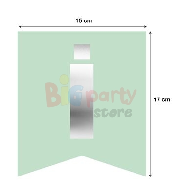 Kağıt Banner İyi Ki Doğdun Makaron Zemin Gümüş Varaklı - 3