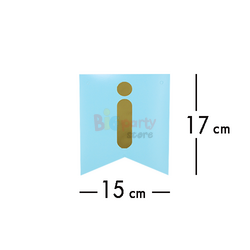 Kağıt Banner İyi Ki Doğdun Mavi Zemin Altın Varaklı - 3