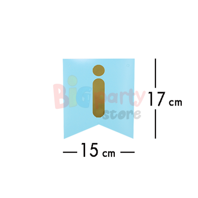 Kağıt Banner İyi Ki Doğdun Mavi Zemin Altın Varaklı - 3