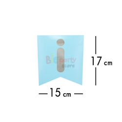 Kağıt Banner İyi Ki Doğdun Mavi Zemin Gümüş Varaklı - 3