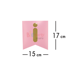 Kağıt Banner İyi Ki Doğdun Pembe Zemin Altın Varaklı - 3