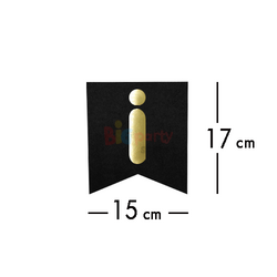 Kağıt Banner İyi Ki Doğdun Siyah Zemin Altın Varaklı - 3