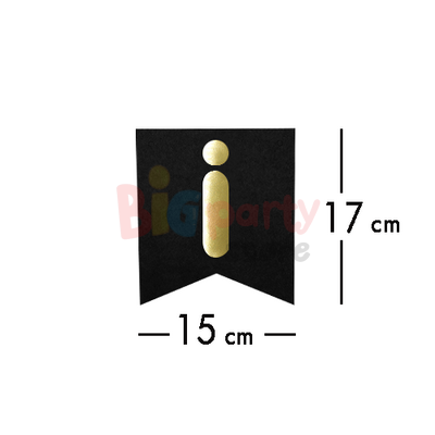 Kağıt Banner İyi Ki Doğdun Siyah Zemin Altın Varaklı - 3