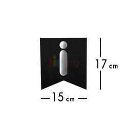 Kağıt Banner İyi Ki Doğdun Siyah Zemin Gümüş Varaklı - 3