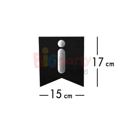 Kağıt Banner İyi Ki Doğdun Siyah Zemin Gümüş Varaklı - 3