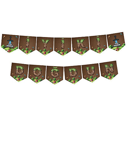 Kağıt Banner Temalı İyiki Doğdun Pixel - 2