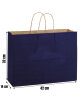 Kağıt Çanta Büklüm Sap 42x32x14 Cm Koyu Mavi 10'lu - 2