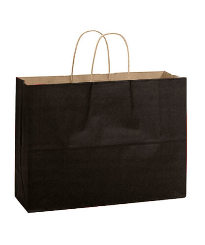 Kağıt Çanta Büklüm Sap 42x32x14 Cm Siyah 10'lu - 