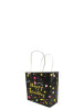 Kağıt Çanta Büklüm Sap 12x15x6 Happy Baskılı 25 Parça Siyah - 1