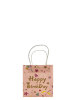 Kağıt Çanta Büklüm Sap 12x15x6 Happy Baskılı 25 Parça Pembe - 3