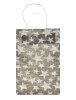 Kağıt Çanta Büklüm Sap 26x32x12 Yıldız 25 Parça Gümüş - 3