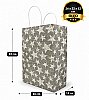Kağıt Çanta Büklüm Sap 26x32x12 Yıldız 25 Parça Gümüş - 2