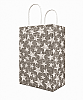 Kağıt Çanta Büklüm Sap 26x32x12 Yıldız 25 Parça Gümüş - 1