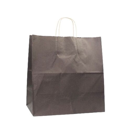 Kağıt Çanta Büklüm Sap Siyah Renklı 33 x 33 x 18 Cm 25 Parça - 