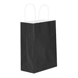 Kağıt Çanta Küçük Boy 18 x 24 x 8 Cm Siyah 25 Parça - 
