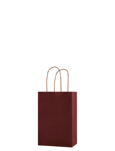 Kağıt Çanta Mini Boy 12x15x6 Cm 25 Parça Bordo - 
