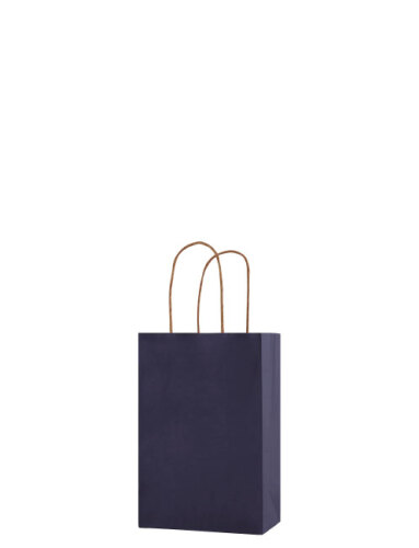 Kağıt Çanta Mini Boy 11x15x6 Cm 25 Parça Koyu Mavi - 1