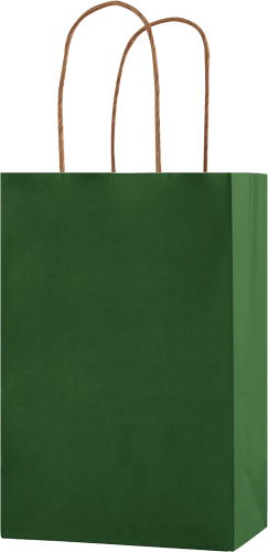 Kağıt Çanta Mini Boy 11x15x6 Cm 25 Parça Koyu Yeşil - 2