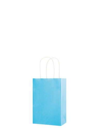 Kağıt Çanta Mini Boy 11x15x6 Cm 25 Parça Makaron Mavi - 1
