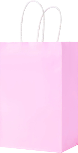 Kağıt Çanta Mini Boy 12x15x6 Cm 25 Parça Makaron Pembe - 2