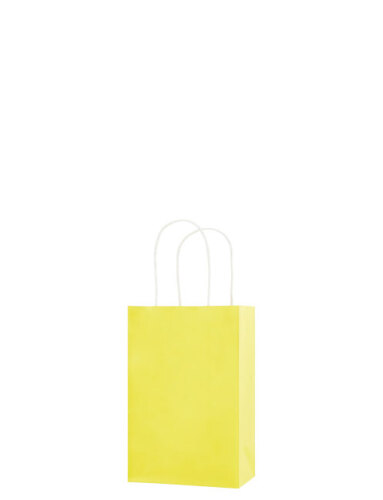 Kağıt Çanta Mini Boy 11x15x6 Cm 25 Parça Makaron Sarı - 1
