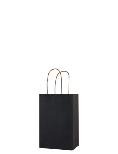 Kağıt Çanta Mini Boy 11x15x6 Cm 25 Parça Siyah - 1
