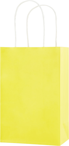 Kağıt Çanta Mini Boy 12x15x6 Cm 25 Parça Makaron Sarı - 2