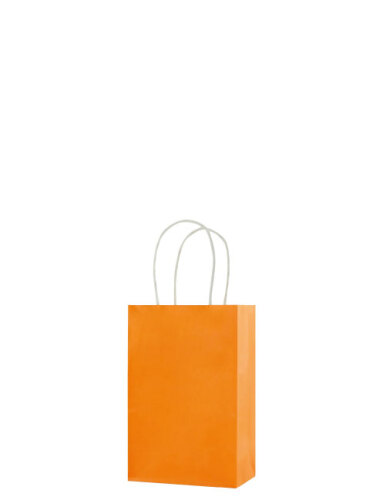 Kağıt Çanta Mini Boy 12x15x6 Cm 25 Parça Turuncu - 