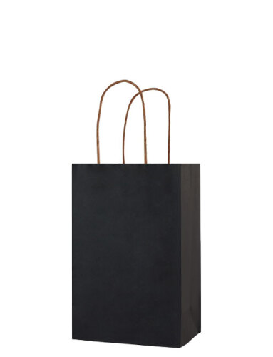 Kağıt Çanta Mini Boy 16x21x8 Cm 25 Parça Siyah - 1