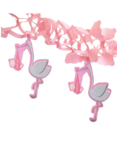 Tavan Süsü Kağıt Flama Zincir Leylekli Pembe - 2