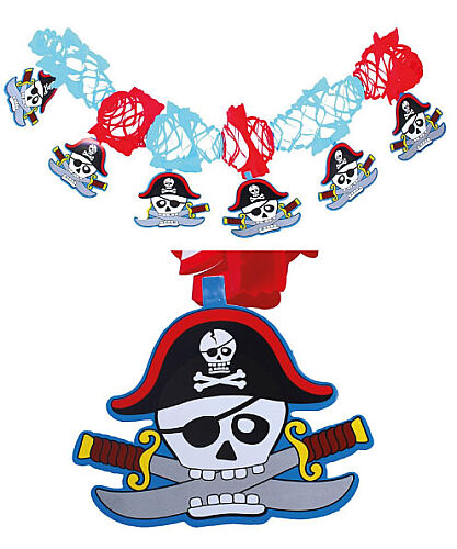 Kağıt Flama Zincir Uzar Süs Korsanlı - 