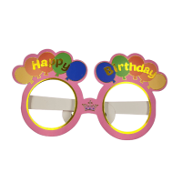 Kağıt Gözlük Balon Temalı 6 Parça Pembe - 1