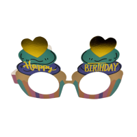 Kağıt Gözlük Kapkek Temalı 6 Parça Pembe - 2