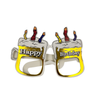 Kağıt Gözlük Renkli Mumlu 6 Parça Beyaz - 2