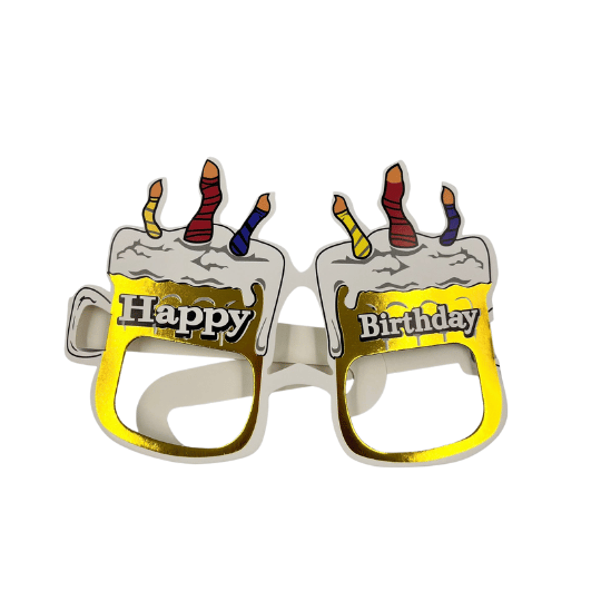 Kağıt Gözlük Renkli Mumlu 6 Parça Beyaz - 2