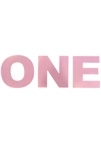Kağıt ONE Yazısı Pembe - 1