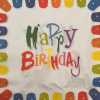 Kağıt Peçete Happy Birthday Fırça Model 20 Parça - 1