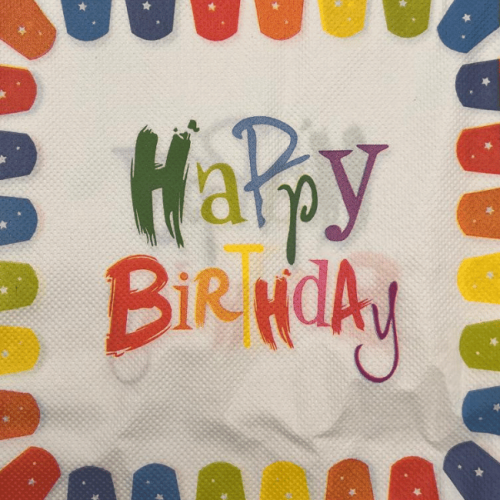 Kağıt Peçete Happy Birthday Fırça Model 20 Parça - 1