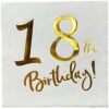 Kağıt Peçete Varak baskılı 18 Birthday Beyaz 20 Parça - 1