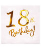 Kağıt Peçete Varak baskılı 18 Birthday Beyaz 20 Parça - 1