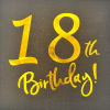 Kağıt Peçete Varak baskılı 18 Birthday Siyah 20 Parça - 1