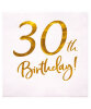 Kağıt Peçete Varak baskılı 30 Birthday Beyaz 20 Parça - 1