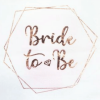Kağıt Peçete Varak baskılı Bride To Be Rose Gold 20 Parça - 1