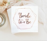 Kağıt Peçete Varak baskılı Bride To Be Rose Gold 20 Parça - 2