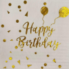 Kağıt Peçete Varak baskılı Happy Birthday Balonlu Beyaz Model 20 Parça - 1