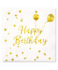 Kağıt Peçete Varak baskılı Happy Birthday Balonlu Beyaz Model 20 Parça - 1