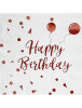 Kağıt Peçete Varak baskılı Happy Birthday Rose Gold 20 Parça - 1