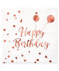 Kağıt Peçete Varak baskılı Happy Birthday Rose Gold 20 Parça - 1